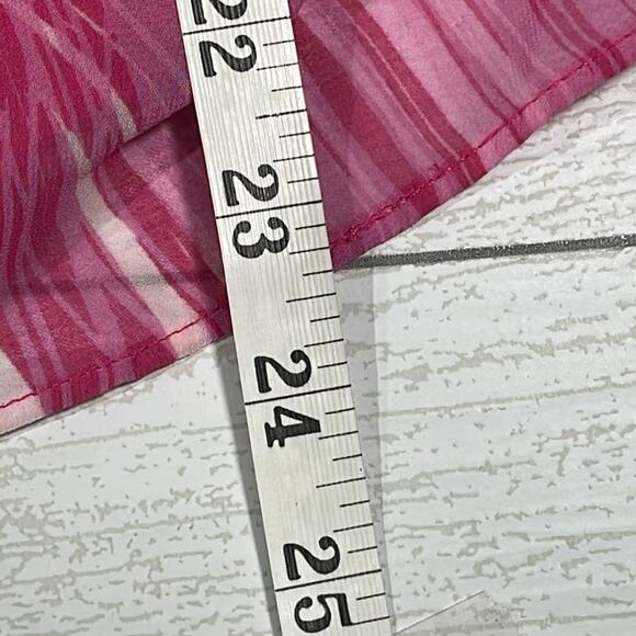 New York & Company Pink and White Spaghetti Strap Shirt Size Medium - Picture 6 of 7
